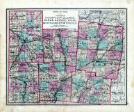 Ohio County Map - Champaign, Clarke, Darke, Greene, Miami, Montgomery, Preble, Fayette County 1875